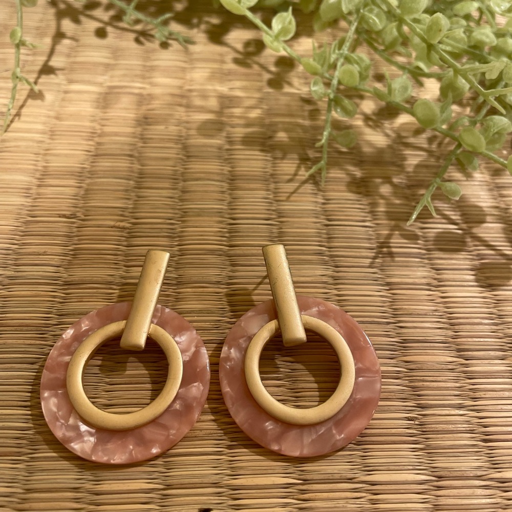 Marble post earrings